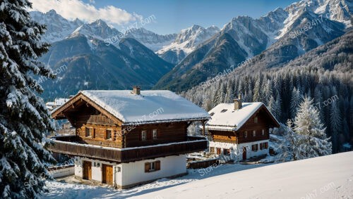 Charming Winter Chalets in Bavarian Alpine Paradise