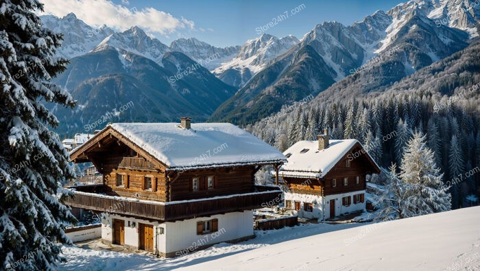 Charming Winter Chalets in Bavarian Alpine Paradise