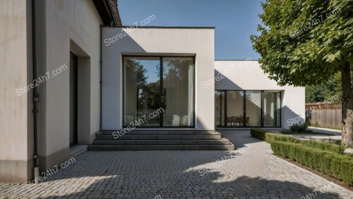 Contemporary Bavarian Home with Large Windows and Courtyard