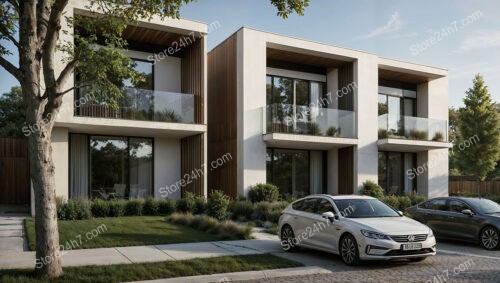 Contemporary German Duplexes with Clean Lines and Spacious Balconies