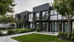 Contemporary Reihenhäuser in Germany with Sleek Black Facades