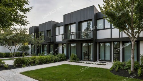 Contemporary Reihenhäuser in Germany with Sleek Black Facades