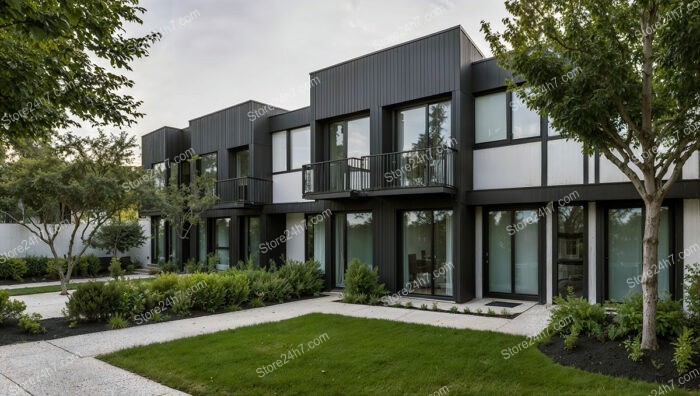 Contemporary Reihenhäuser in Germany with Sleek Black Facades