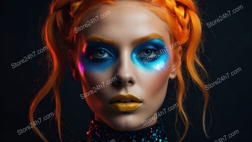 Cosmic Glow with a Fiery Orange Twist