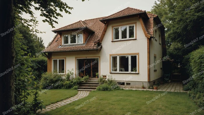 Cozy German Home with Red Tiled Roof and Garden