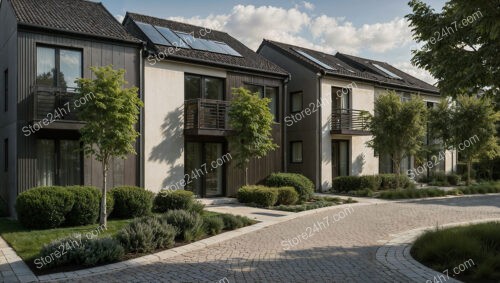 Eco-Friendly Reihenhäuser in Germany with Solar Panels and Green Spaces