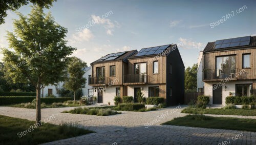 Eco-Friendly Reihenhäuser in Germany with Wooden Facades