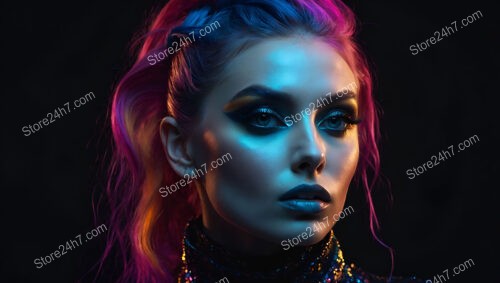 Electric Blue and Pink Glam with Neon Vibes