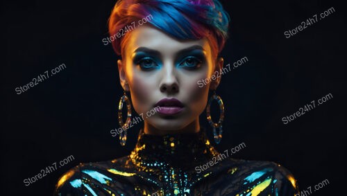 Electric Blue Vision: Neon Makeup for Nightlife Vibes