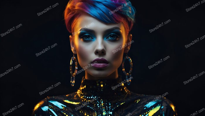 Electric Blue Vision: Neon Makeup for Nightlife Vibes