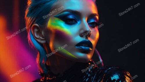 Electrifying Color Explosion: Futuristic Makeup for the Bold and Fearless