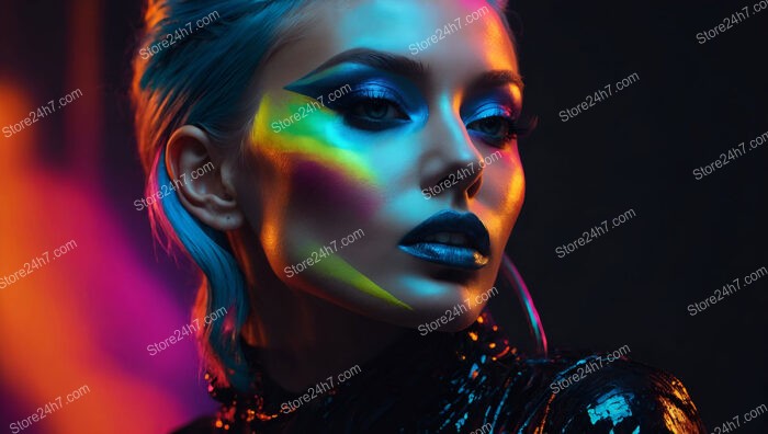 Electrifying Color Explosion: Futuristic Makeup for the Bold and Fearless