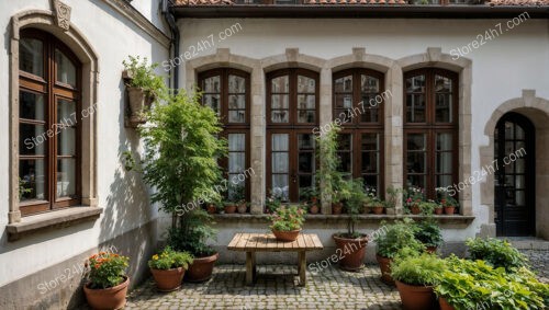 Beautiful Bavarian House with Arched Windows and Greenery