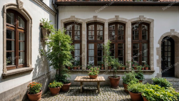 Beautiful Bavarian House with Arched Windows and Greenery