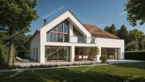 Elegant Bavarian Home with Expansive Glass Balcony