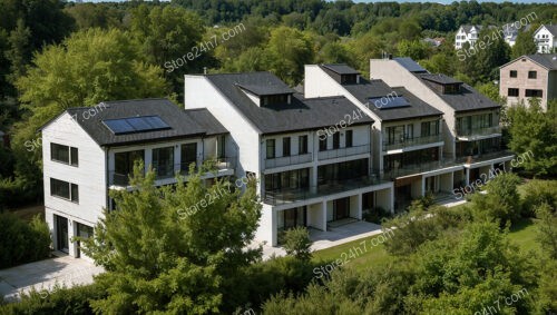 Elegant German Reihenhäuser with Expansive Balconies