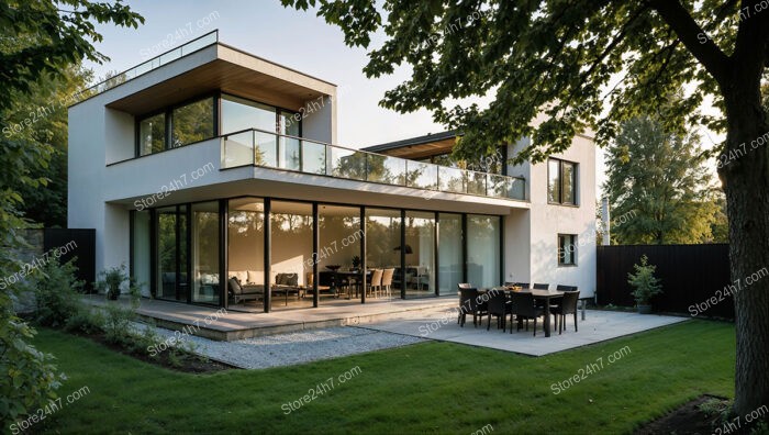 Elegant Modern German Home with Expansive Glass and Terrace