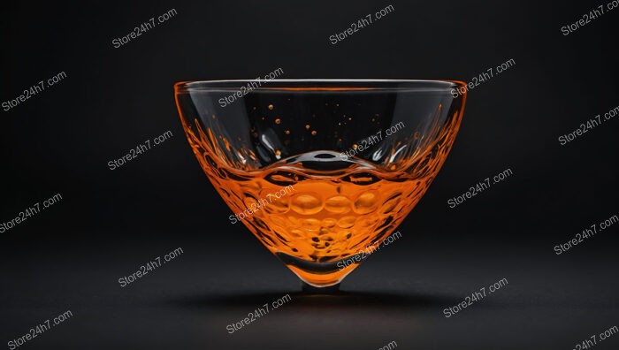 Elegant Orange Liquid in a Clear Bowl