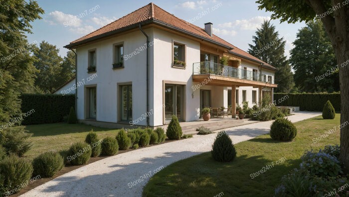 Elegant Southern German Villa with Wraparound Balcony and Garden