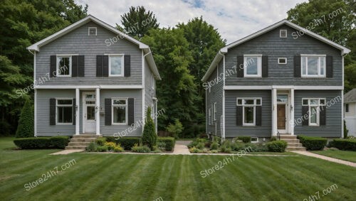 Elegant Symmetrical Semi-Detached German Homes with Classic Appeal