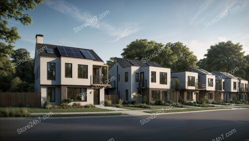 Energy-Efficient Reihenhäuser with Solar Panels in Germany's Green Suburb