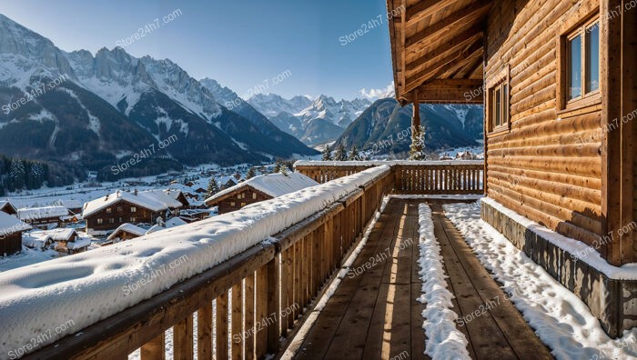 Expansive Balcony Chalet Overlooking Bavarian Alps Village