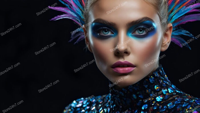 Feathered Fantasy in Futuristic Fashion Imagery