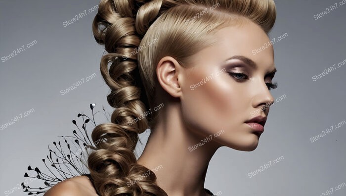 Futuristic Side Braid with Sleek Finish and Flair