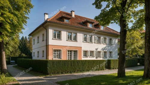 German corner house with manicured garden and spacious interior