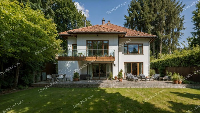 German family home with spacious backyard and modern amenities