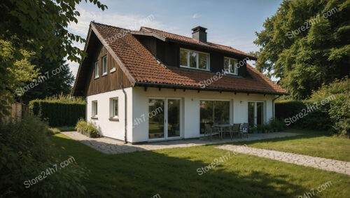 German Family Home with Traditional Architecture and Lush Garden