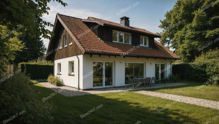 German Family Home with Traditional Architecture and Lush Garden