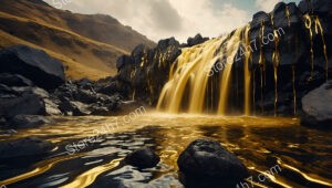 Golden Flow: A Journey Through a Mystical Land