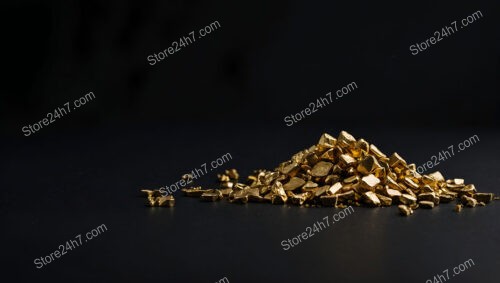 Golden Pebbles on Black Surface: Elegance and Simplicity