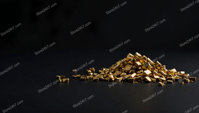 Golden Pebbles on Black Surface: Elegance and Simplicity