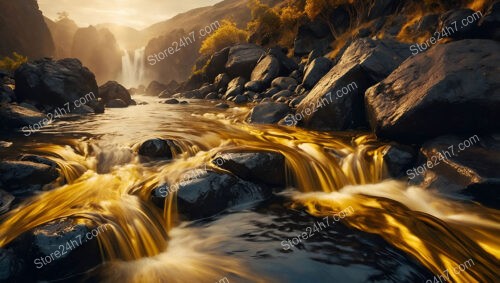 Golden Rapids: A River of Liquid Light