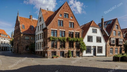 Gothic Brick Townhouse with Decorative Greenery in Germany