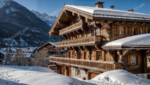 Luxurious Alpine Chalet with Spacious Balconies and Mountain Views