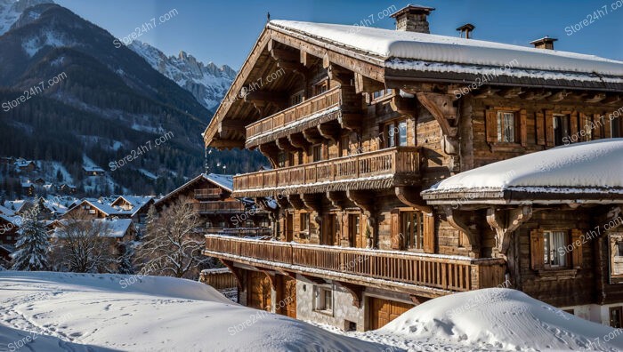 Luxurious Alpine Chalet with Spacious Balconies and Mountain Views