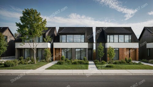 Modern Architectural Design of Stylish Reihenhäuser in German Residential Area