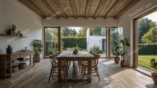 Modern Bavarian Dining Room with Expansive Garden Views