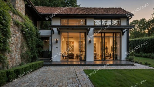 Modern Country House with Expansive Glass Frontage