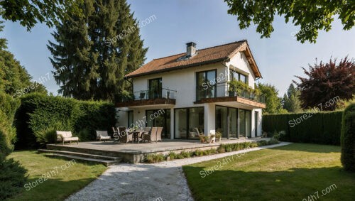 Modern German Family Home with Large Terrace and Green Yard