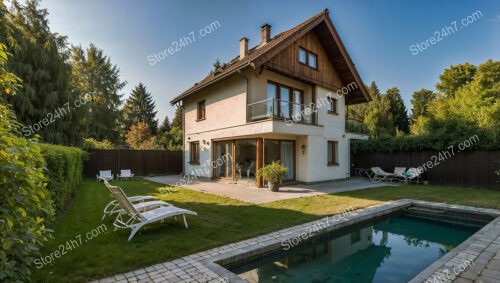 Modern German Family Home with Pool and Lush Garden