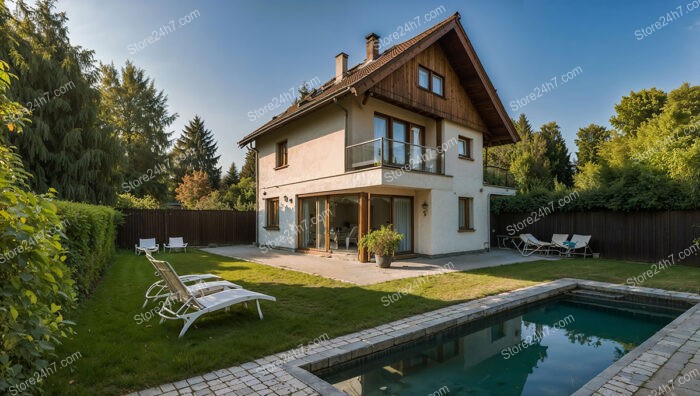 Modern German Family Home with Pool and Lush Garden