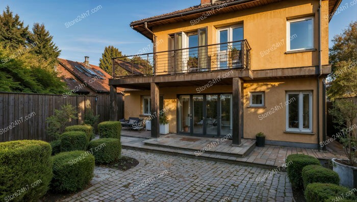 Modern German Home with Spacious Balcony and Manicured Garden