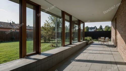 Modern German House with Large Glass Doors and Garden