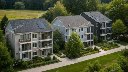 Modern German Reihenhäuser with Solar Panels and Scenic Views