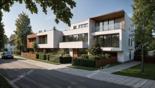 Modern German Row Houses with Sleek Minimalist Architectural Design