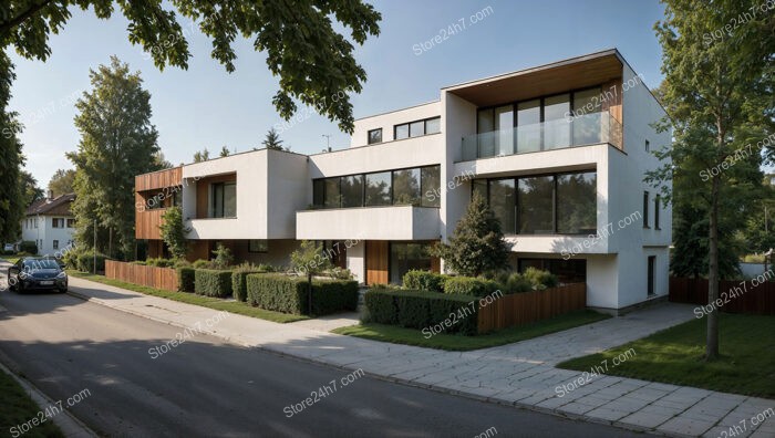 Modern German Row Houses with Sleek Minimalist Architectural Design